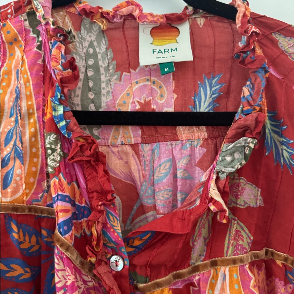 Farm Rio Mystic Bush Buttoned Blouse - Picture 5 of 11